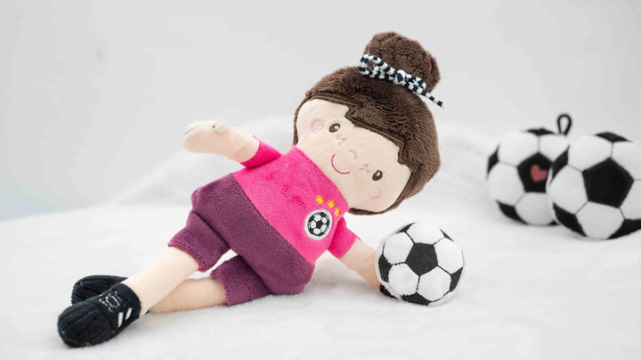 Stoffpuppe Fußballspieler